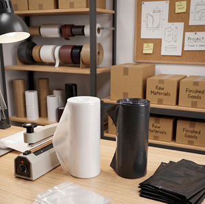 Super quality Factory Sustainable Biodegradable Cornstarch Unscented Disposable <b>Compostable</b> Garbage <b>Bags</b> Cheap price - Product Image 1