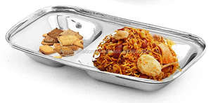 Assiette de service en acier inoxydable à 5 compartiments BB Wholesale / Plateau repas en acier inoxydable à compartiments - Product Image 5