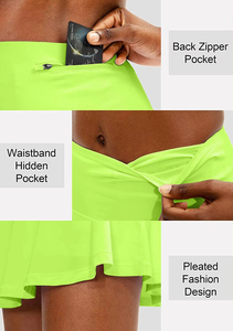 Jupe de course pour femme au design optimal, décontractée, taille haute, personnalisable, OEM, vente en gros, fabrication de haute qualité, séchage rapide - Product Image 4