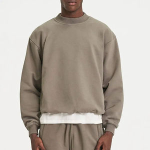 Mens 100% Cotton <b>Fleece</b> <b>Sweatshirt</b> Heavyweight Eco-Friendly Warm Casual Winter Everyday Comfortable Clothing - Product Image 1