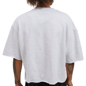 เสื้อยืดโอเวอร์ไซส์ทรงครอป พรีเมียม ผ้าคอตตอนถักเนื้อหนัก 300gsm 100%  รับสกรีนโลโก้ สตรีทแวร์สุดหรูสำหรับผู้ชาย - Product Image 4