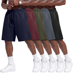 Shorts pour hommes en coton molletonné, décontractés, confortables, avec cordon de serrage, doux, pour la gym, le sport et le quotidien. - Product Image 2