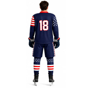 Fabricant pakistanais d'uniformes de hockey sur glace surdimensionnés pour les jeunes, vêtements de sport, uniforme de hockey sur glace avec pantalon numéro 18 - Product Image 3