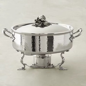 Elegant Design Steel Metal Chafing Dish <b>Stand</b> Hotel Catering Serving Usage Food Warmer Pot Dinner Table Serving Dishes - Product Image 1