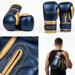 Gants de boxe en cuir véritable MALUZA INDUSTRIES pour la vente en gros, avec fermeture auto-agrippante et support de poignet, pour la gym, le combat et le sparring - Product Image 5