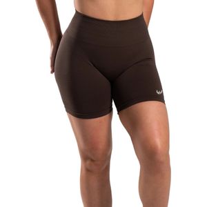 Shorts Deportivos de Cintura Alta para Mujer, Color Marrón Oscuro, Sin Costuras, Elásticos, para Gimnasio, Fitness, Entrenamiento y Ejercicio - Product Image 1