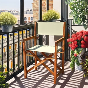 Sillón Plegable de Bambú Ecológico y Contemporáneo para Exteriores, Sala de Estar, Comedor, Cafetería, Restaurante y Tienda - Product Image 1