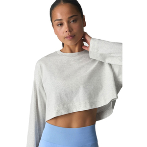 Sudadera corta para mujer, suave y ligera, top corto para damas, sudadera corta informal, ropa de calle a la moda, sudadera corta para mujer - Product Image 4