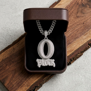 Collar con colgante de letras de hip hop personalizadas con diseño de burbuja, microincrustaciones de moissanita en plata de ley 925, venta al por mayor - Product Image 5