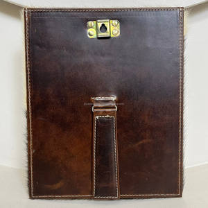 Marco de fotos de cuero hecho a mano Vintage moderno de lujo de fabricante personalizado marco de fotos de cuero de vaca de pelo rústico para decoración del hogar - Product Image 6