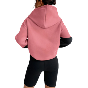Sudadera con Capucha para Mujer, Lisa, de Manga Larga, Informal, con Bolsillo Canguro, Ajuste Holgado, Cálida, de Forro Polar, Ecológica, Transpirable, para Invierno - Product Image 2