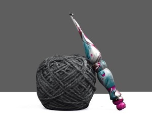 Smooth Resin <b>Crochet</b> Hook <b>Set</b> Ergonomic Handle Durable Material Knitting Needles for Sewing Craft Supplies - Product Image 1