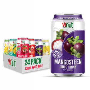 Mango 330ml Zumo Bebida 24 latas lata de cartón Sin azúcar añadido OEM ODM Etiqueta privada Muestra gratis Precio de fábrica - Product Image 1