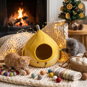 Handmade Wool Cat <b>Cave</b> Factory Wholesale Felt Cat <b>Cave</b> <b>Bed</b> | Handmade Wool Pet House | Bulk Supplier - Product Image 6