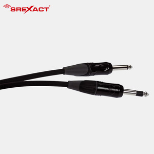 Câble de guitare mono SREXACT 2M, noir, avec connecteur en alliage de zinc nickelé, câble audio pour instrument électrique - Product Image 1