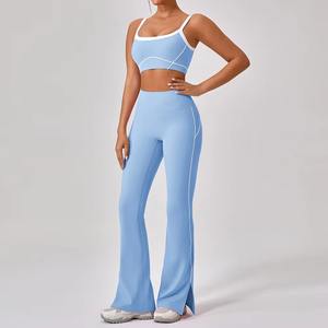 Vêtements de sport de haute qualité, vêtements de sport pour la gym, vêtements de fitness pour femmes, vente en gros, ensemble de yoga deux pièces à séchage rapide - Product Image 4