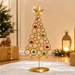 Custom Handmade Metal and Wood <b>Christmas</b> <b>Tree</b> Sculpture <b>Tabletop</b> Ornament Decorative Silver Figurine Wholesale Home Decor Accent - Product Image 6
