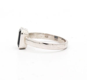 Bague de mariage unisexe en argent sterling 925 avec saphir bleu naturel 2,50 carats, taille radiant, sertie clos, certifiée - Product Image 4