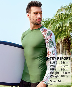 Custom Made Mens Long Sleeve Rashguard UV Protection Sublimation Swim Training <b>Shirt</b> Wholesale Factory OEM Wholesale - Product Image 6