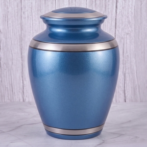 Urna Funeraria de Latón con Motas Azules y Doradas para Cenizas Humanas, para Entierro, Memorial Funerario y Exhibición en el Hogar para Adultos - Product Image 6