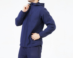 Wholesale <b>Polyester</b> Tracksuits Zip up Nylon Jacket Suit Sweat Pants <b>Jogger</b> Sets Custom Reflective Strips Nylon Sweatsuit for Men - Product Image 1
