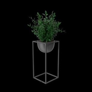 Soporte de Metal Negro para Plantas con Maceta Esférica |   Decoración Moderna para el Hogar al por Mayor - Product Image 2