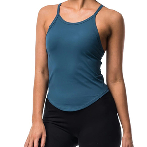 OEM Wholesale Custom Logo <b>Women's</b> Tank Tops Cotton Spandex Knitted Solid Gym Fitness <b>Singlet</b> Casual Design - Product Image 1
