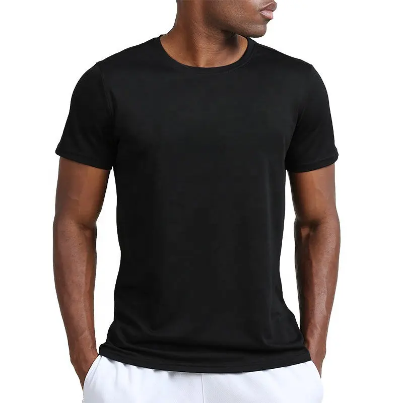 クイックドライフィットネスシャツ高品質の男性ランニングスポーツTシャツトップストレーニングエクササイズ服カスタマイズされたロゴデザイン