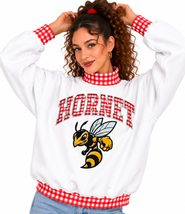 Custom Women’s <b>Mock</b> Neck Sweatshirt Drop Shoulder Oversized Embroidered Letter Print Knitted Autumn Winter Casual Pullover - Product Image 4