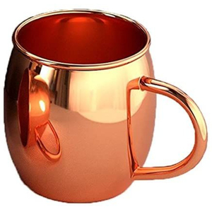 Taza de cobre artesanal para bar, acabado martillado a mano, para cócteles y bebidas, con asa, para uso en bares domésticos. - Product Image 5