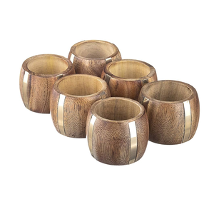 Acacia Wooden handmade Antique Design <b>Napkin</b> Ring Holder For Christmas Party <b>Birthday</b> & Multifunctional Table Decorative Item - Product Image 3