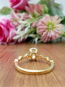 Bague de mariage personnalisée en moissanite de luxe, en argent 925 ou or blanc 10K, 14K, 18K, avec sertissage pavé – Idée cadeau tendance - Product Image 3