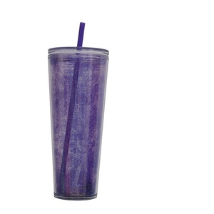750ml BPA Free <b>Glitter</b> Water Tumbler with Straw Reusable Sports Drinking Cup - Product Image 1