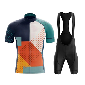 Conjunto de Jersey y Pantalones Cortos de Ciclismo Personalizados para Hombre, 100% Poliéster, de Secado Rápido, Uniforme Deportivo para Adultos, Superventas - Product Image 4