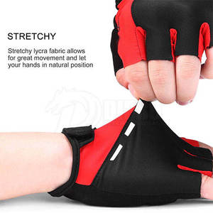 Gants de course mi-doigts pour hommes/femmes, respirants, pour le cyclisme et le VTT, compatibles écran tactile, antidérapants - Product Image 4
