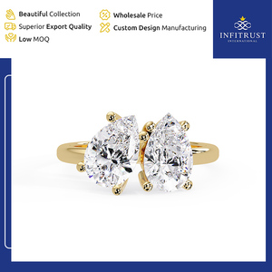 Made in India Hot Selling Customizable Handcrafted 925 Sterling <b>Silver</b> <b>Solitaire</b> Diamond <b>Rings</b> with VVS Clarity at Bulk Price - Product Image 4