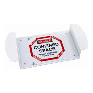 Panneau d'autorisation pour espaces confinés Brady Danger, 21 x 30 pouces, signalisation de sécurité industrielle - Product Image 1