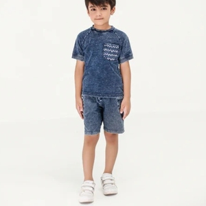 Custom Men Clothes Wholesale Washed Design Denim <b>Pants</b> High Quality Shorts Knee Length Streetwear - Product Image 1