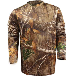 Men's Long Sleeve <b>Camouflage</b> T-<b>Shirt</b> O-Neck Regular Fit Quick Dry 100% Polyester Knitted Casual Print - Product Image 1