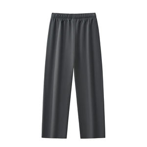 Pantalones deportivos ajustados de algodón y poliéster transpirables antipilling para hombre, lisos, casuales, para gimnasio, con cremallera - Product Image 2