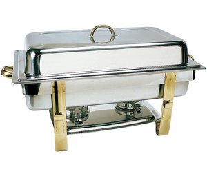 Foldable Stainless Steel Chafing Dish with Double Food Pans Space-Saving Catering Food Warmer for Banquet <b>Buffet</b> <b>Server</b> With Lid - Product Image 5