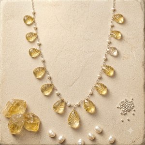 Collar de Gargantilla Bohemia con Perlas de Citrino, Piedra Preciosa Natural, Plata de Ley 925, Hecho a Mano - Product Image 4