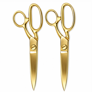 MANAN INSTRUMENTS Golden Tailor Scissors Stainless Steel Smooth Edge DIY Grade Metal Handle Fabric Sewing <b>Shears</b> Cutting <b>Tool</b> - Product Image 2