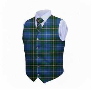 Chaleco de Traje Tartán Escocés de Clan, Chaqueta de un Solo Pecho Estilo Highland, Hecho a Medida, Suministros de Fábrica - Product Image 1