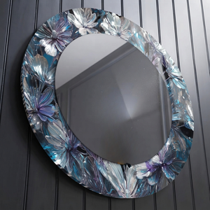 <b>Round</b> <b>Mirror</b> Wall Decor <b>for</b> <b>Bathroom</b> Glass Wall Decor <b>for</b> Entryway Living Room <b>Mirror</b> Decor From REHMAN CRAFT - Product Image 5