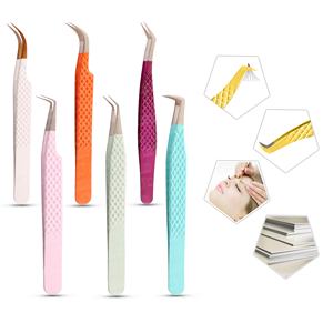 Pinzas para pestañas de acero inoxidable de alta calidad de último diseño profesional Agarre suave con precisión y Punta puntiaguda - Product Image 4