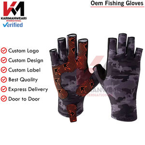 Guantes de pesca con logotipo personalizado OEM, impermeables, transpirables, de secado rápido, antideslizantes en la palma, con protección completa para los dedos, para agua dulce. - Product Image 6