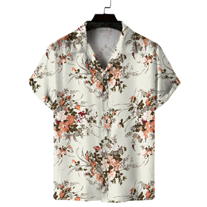เสื้อเชิ้ตฮาวายพิมพ์ลายบาโรกสีดำทองสำหรับผู้ชาย แขนสั้น ปกคอพับ เสื้อสำหรับวันหยุดฤดูร้อน - Product Image 6