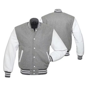 High Quality Breathable Wool body and leather sleeves Varsity Jacket Men Autumn College Baseball Letterman Winter Jacket for men - Product Image 2