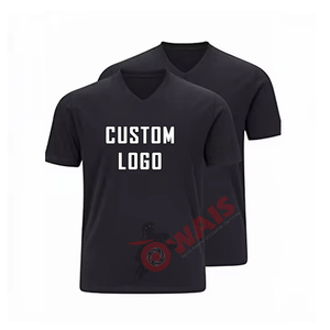 Camiseta de Algodón para Hombre, Corte Ajustado, Cuello Redondo, Manga Corta, Color Sólido, Informal, Transpirable, con Logotipo Personalizado, Estampado Frontal - Product Image 3